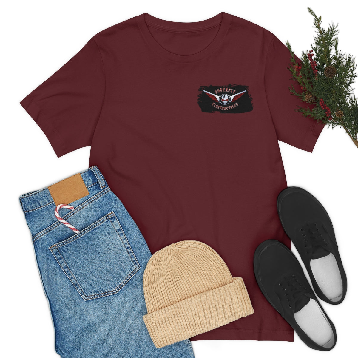 Official Superfly Electrocycle Shop Tee Shirt (F/B Print)- Unisex Jersey Short Sleeve Tee