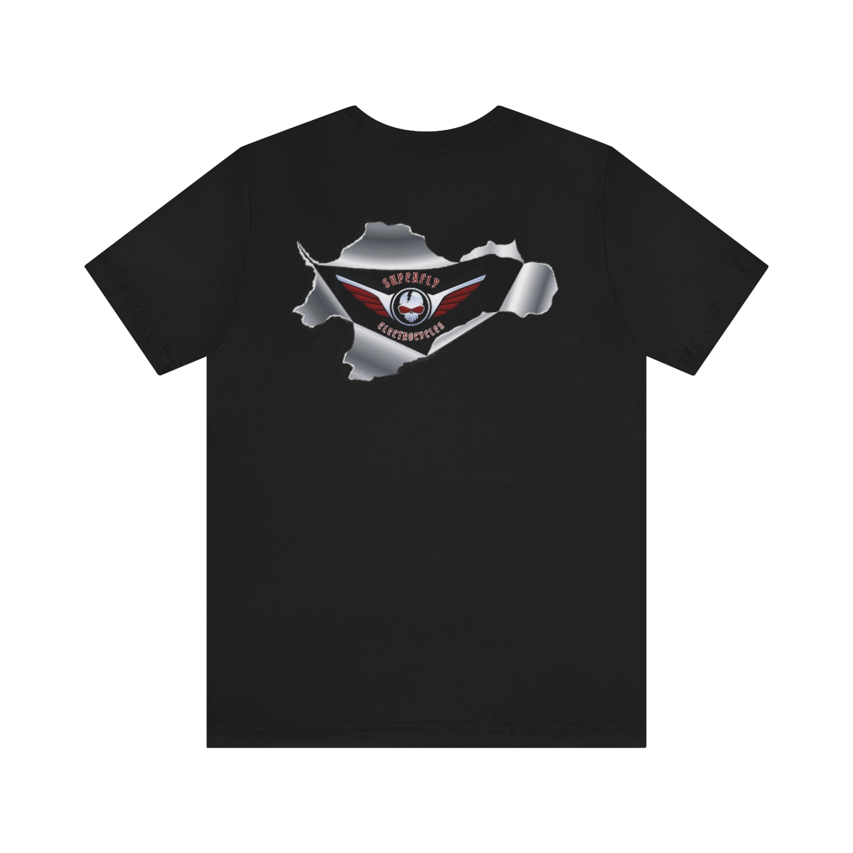 Official Superfly Electrocycle Shop Tee Shirt (F/B Print)- Unisex Jersey Short Sleeve Tee