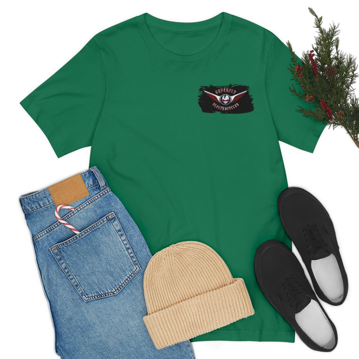 Official Superfly Electrocycle Shop Tee Shirt (F/B Print)- Unisex Jersey Short Sleeve Tee