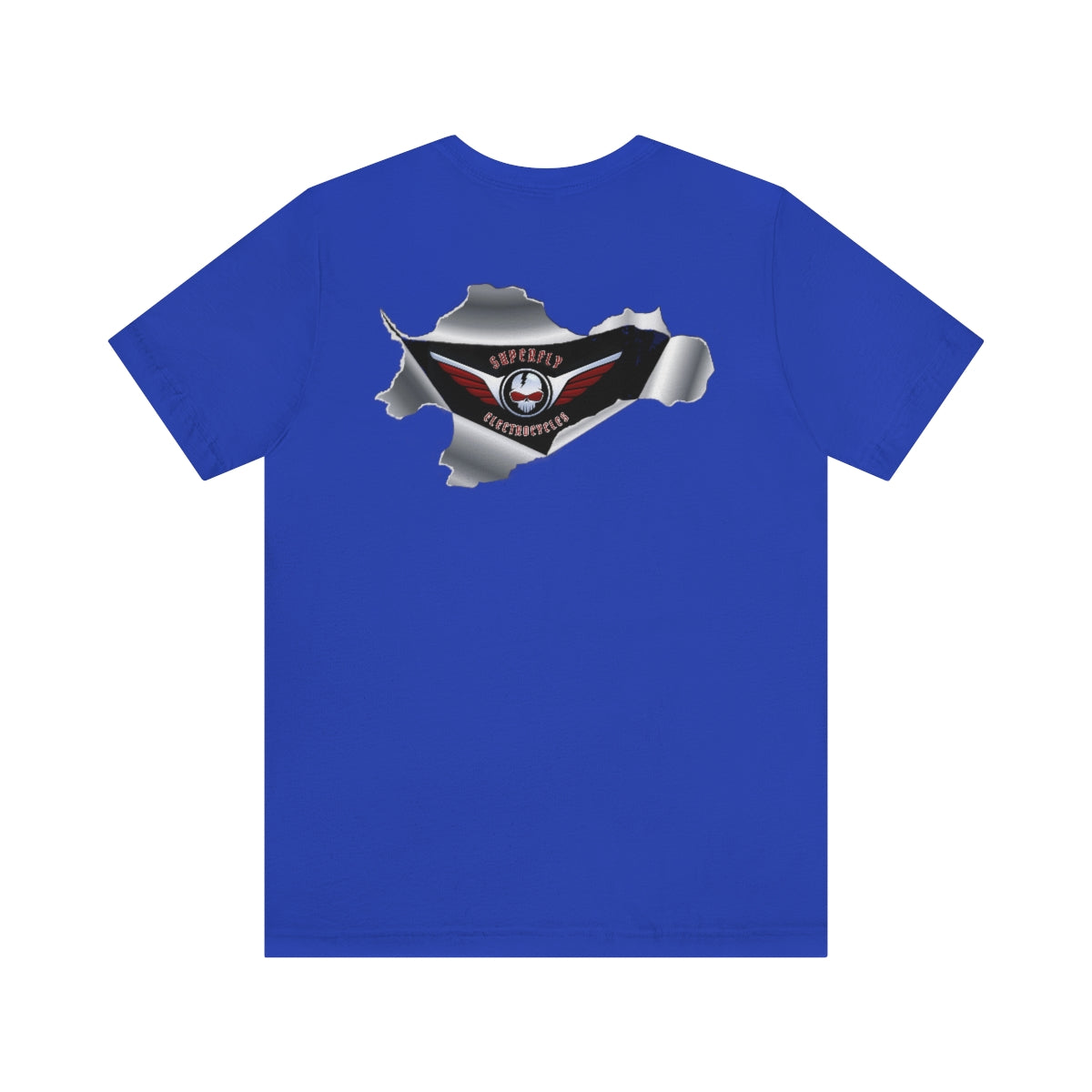 Official Superfly Electrocycle Shop Tee Shirt (F/B Print)- Unisex Jersey Short Sleeve Tee