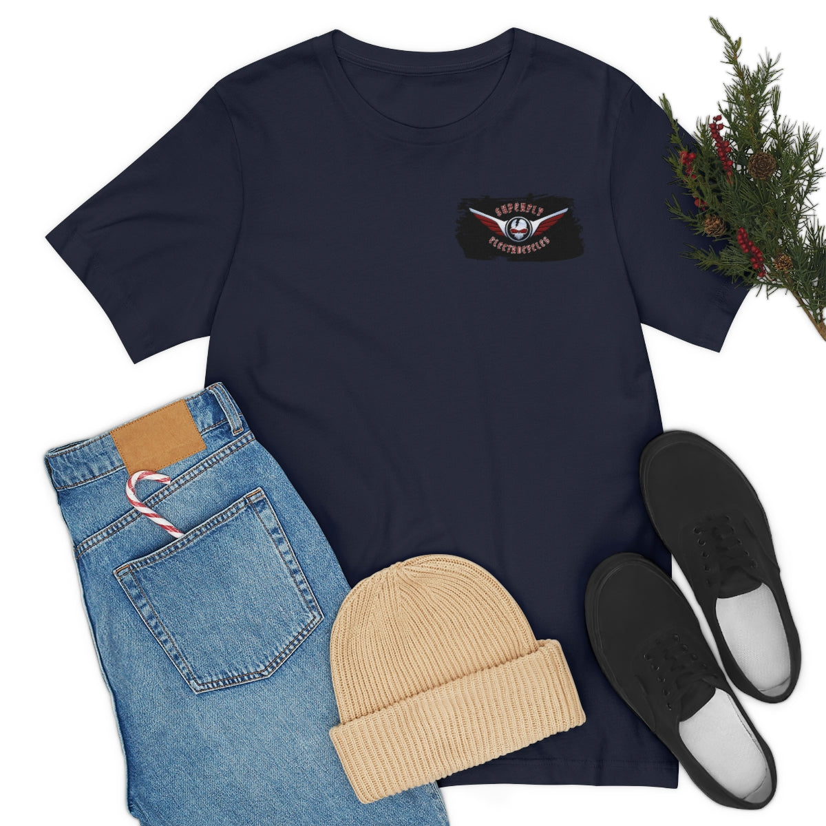 Official Superfly Electrocycle Shop Tee Shirt (F/B Print)- Unisex Jersey Short Sleeve Tee