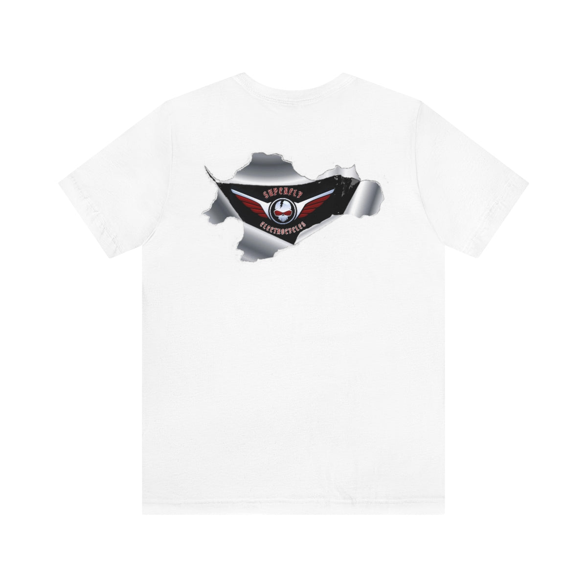 Official Superfly Electrocycle Shop Tee Shirt (F/B Print)- Unisex Jersey Short Sleeve Tee