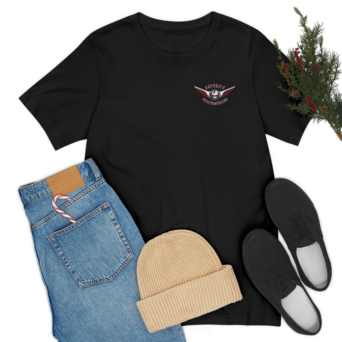 Official Superfly Electrocycle Shop Tee Shirt (F/B Print)- Unisex Jersey Short Sleeve Tee