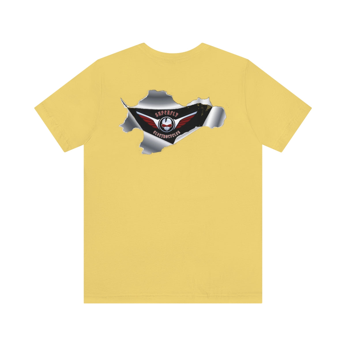 Official Superfly Electrocycle Shop Tee Shirt (F/B Print)- Unisex Jersey Short Sleeve Tee